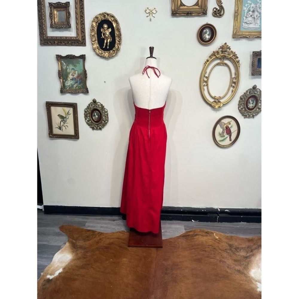 Reformation "Mica" Halter Maxi Dress in Crimson - Size 2 - Picture 3 of 8